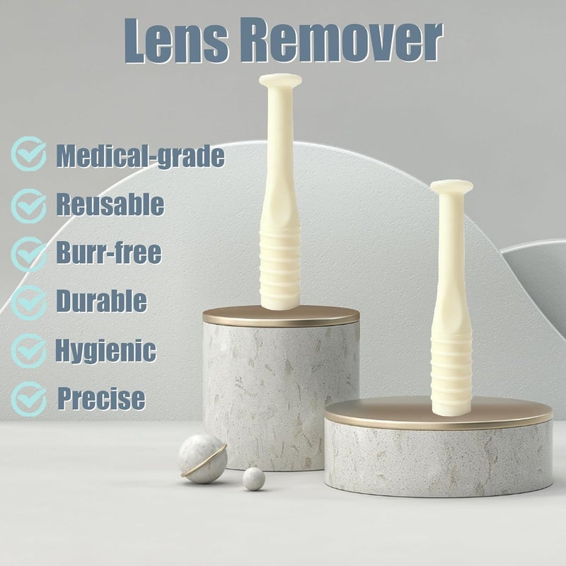 eagosion 6PCS Hard Contact Lens Remover Tool with Storage Box Eye Care Inserts Removes Reusable Suction Cup Remover Contact Plunger Eye Contact Remover for RGP/OK/Hard Lenses - Image 2